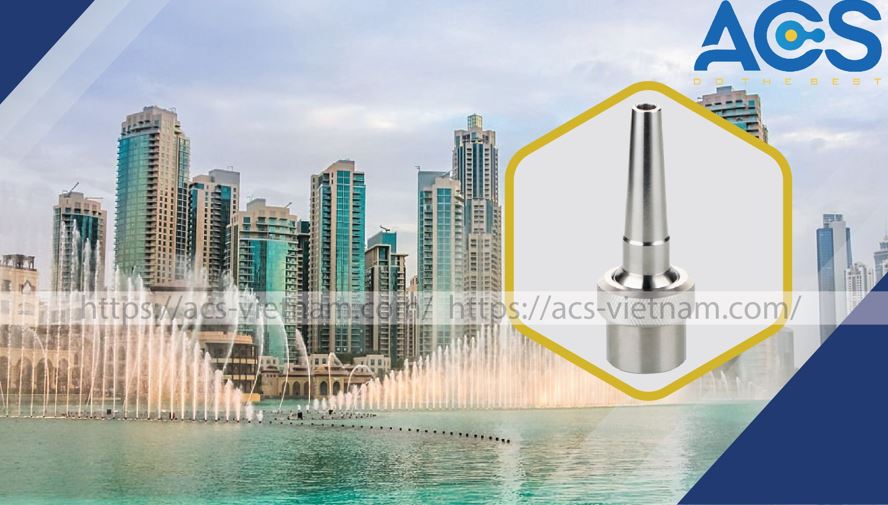 Ứng dụng vòi phun nước hình tia vào nhạc nước nghệ thuật Thiết bị nhạc nước – Tối ưu trình diễn với vòi phun hình tia