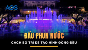Cách bố trí đầu phun nước để tạo hình đồng đều trên mặt hồ lớn