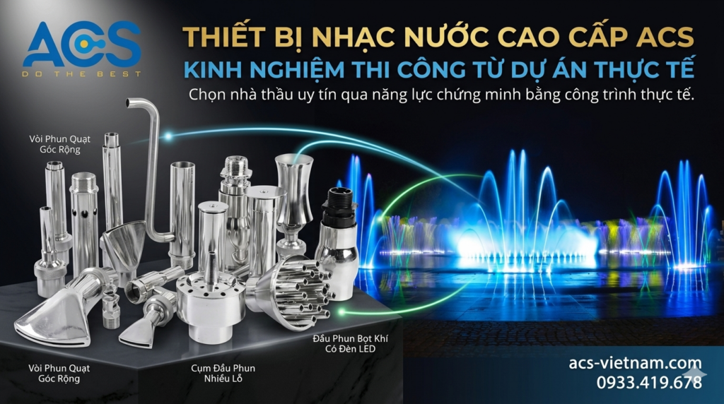 Kinh nghiệm chọn nhà thầu thi công nhạc nước căn cứ vào dự án đã thi công