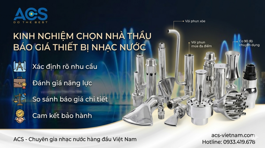 Kinh nghiệm chọn nhà thầu báo giá thiết bị nhạc nước