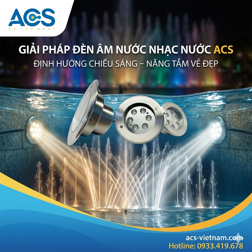 Ứng dụng đèn LED âm tường vào tiểu cảnh Ứng dụng thực tế trong các dự án sàn nhạc nước và tiểu cảnh cao cấp