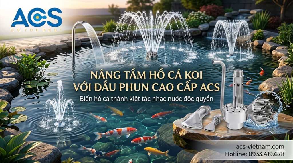 Hồ cá KOI nên lắp đặt vòi phun nước nào cho ấn tượng Hồ cá KOI nên lắp đặt vòi phun nước nào cho ấn tượng