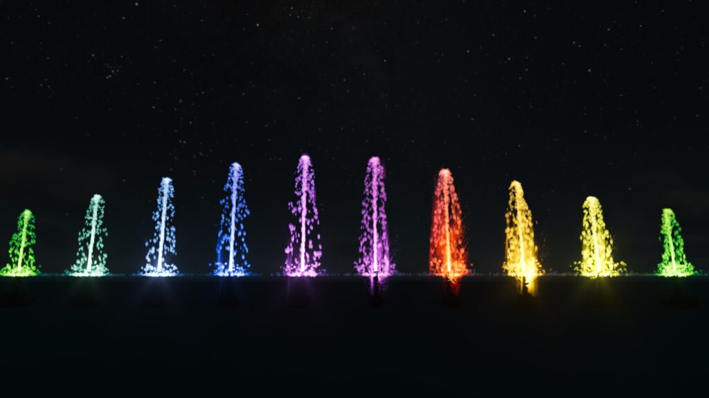 Hiệu ứng vòi phun nước dạng sủi bọt