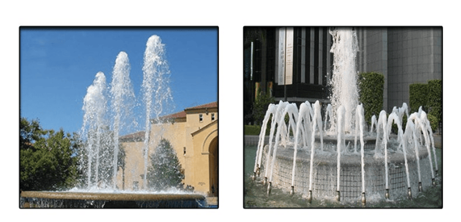 Vòi phun nước trong dự án không gian quảng trường và sàn nhạc nước