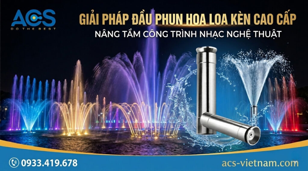 Vòi phun nước dạng hoa loa kèn - Hiệu ứng ấn tượng trong nhạc nước Hướng dẫn lắp đặt và vận hành vòi phun nước hiệu quả