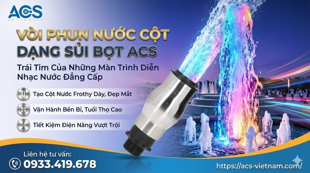 Tổng quan hiệu ứng vòi phun nước dạng sủi bọt trong thiết kế hiện đại